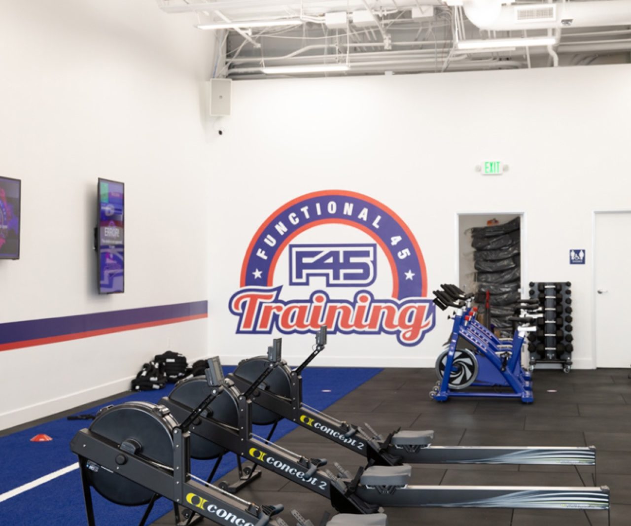 Interior of F45 Training, built by Platinum X Construction