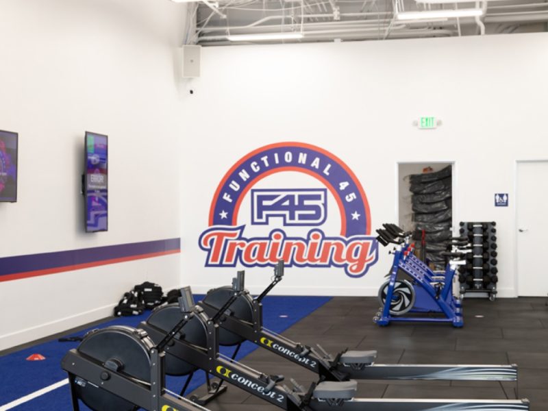 Interior of F45 Training, built by Platinum X Construction