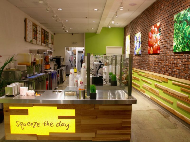 Interior of Jamba Juice, built by Platinum X Construction