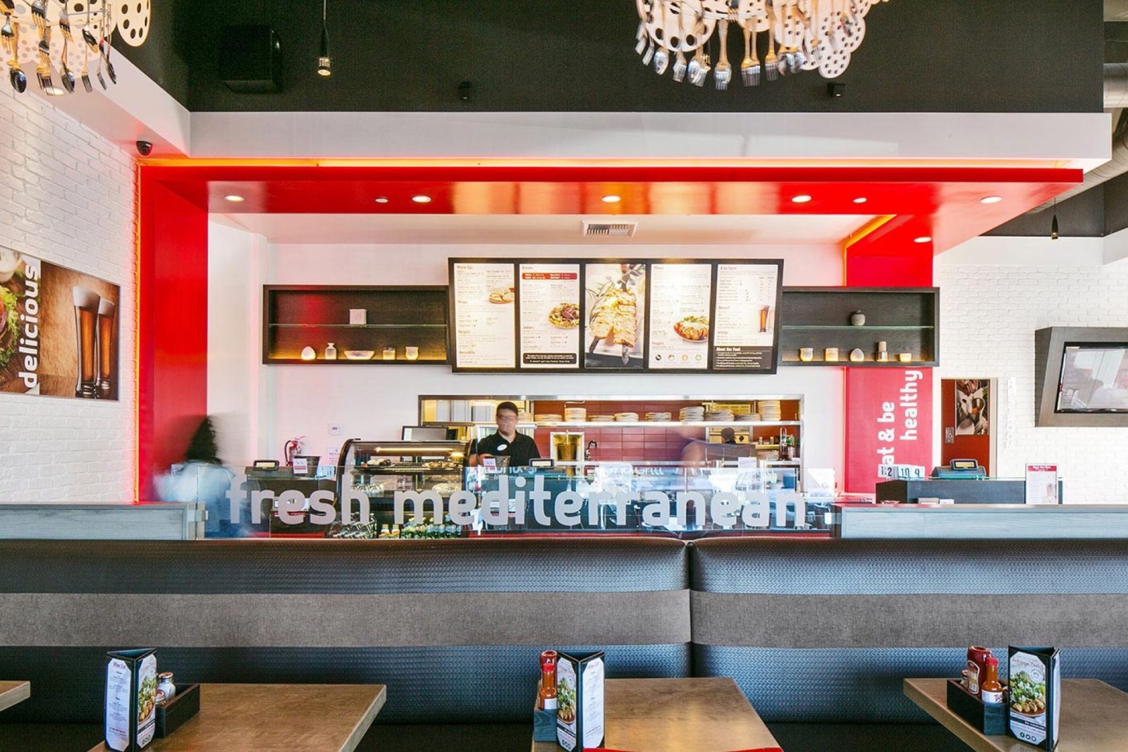 Interior of Luna Grill, built by Platinum X Construction