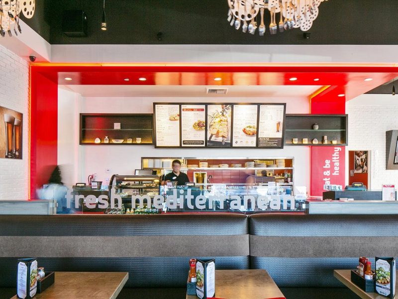 Interior of Luna Grill, built by Platinum X Construction