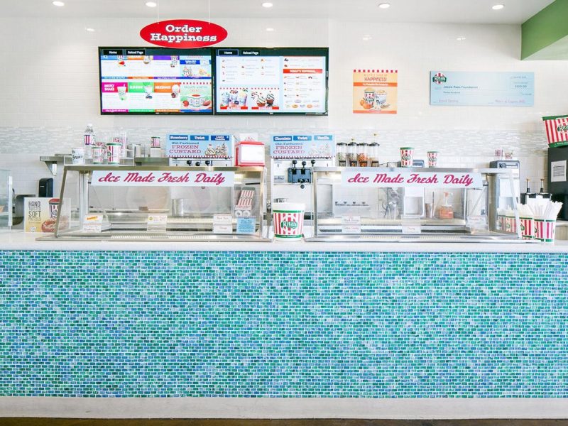 Interior of Rita’s Italian Ice, built by Platinum X Construction