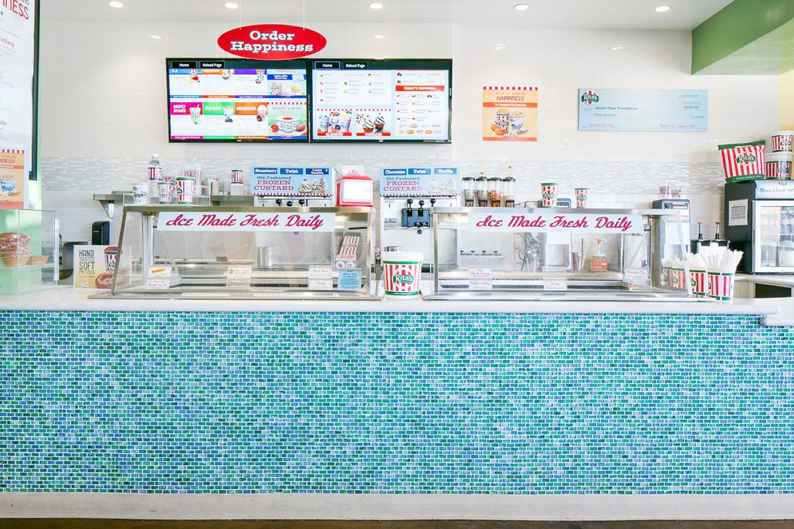Interior of Rita’s Italian Ice, built by Platinum X Construction