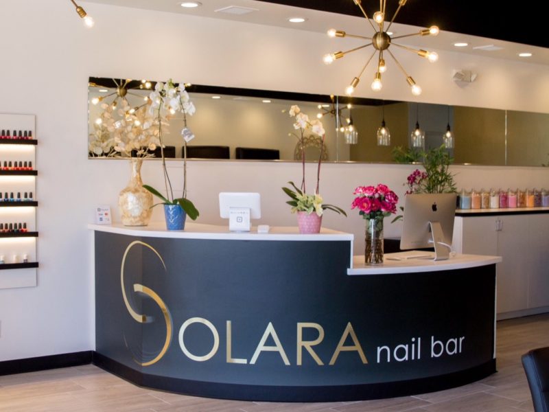 Interior of Solara Nail Bar, built by Platinum X Construction