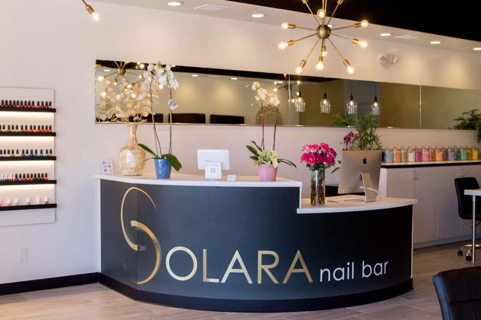 Interior of Solara Nail Bar, built by Platinum X Construction